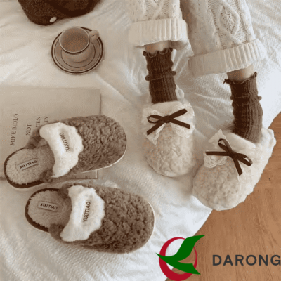 Retro Fluffy Women's Cotton Shoes